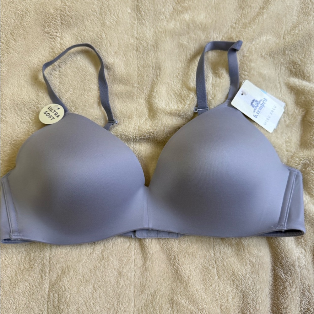 b.tempt'd Women's Bra 36 C Wire Free Violet Purple Ultra Soft NWT